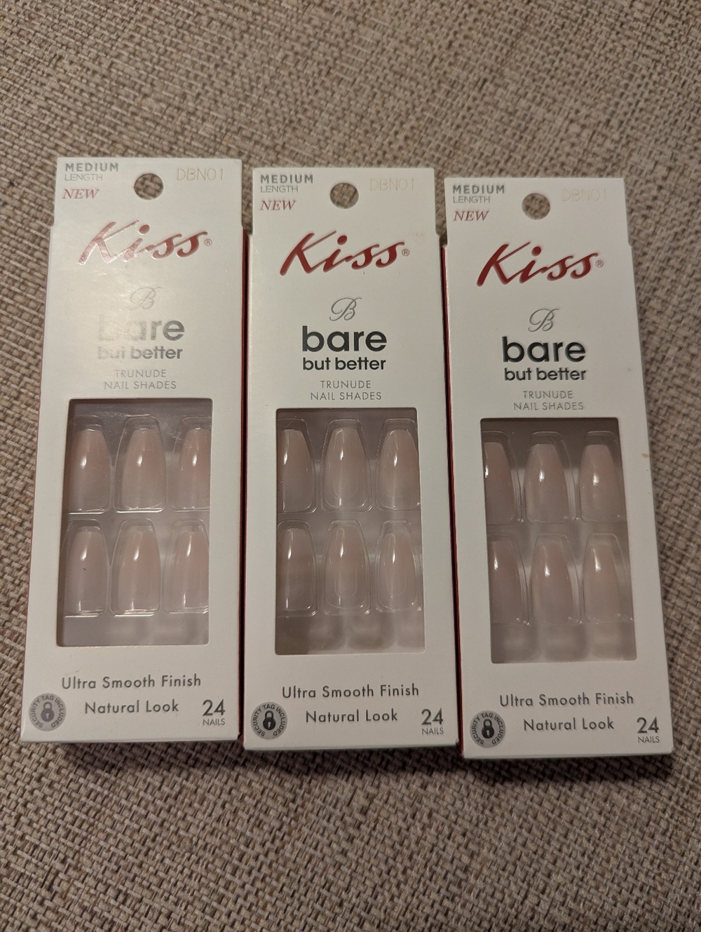 3 Packages Of KISS Press On Nails-Medium Length 💅💅💅Gentle Garden